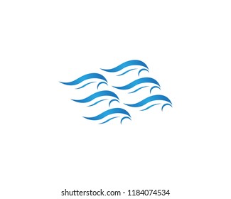 Water wave splash icon logo vector