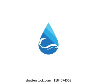 Water wave splash icon logo vector