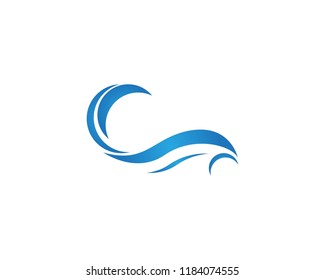 Water wave splash icon logo vector