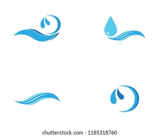 Water wave splash icon logo vector
