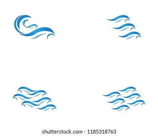 Water wave splash icon logo vector