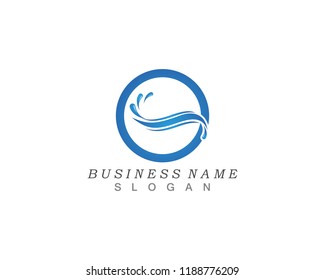 Water wave splash icon logo vector