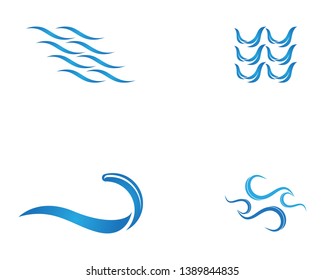 Water  wave splash icon logo vector