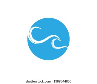 Water  wave splash icon logo vector