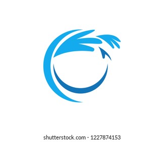Water wave splash icon template