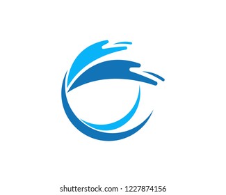 Water wave splash icon template