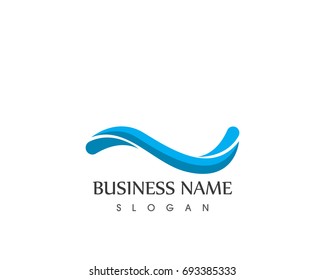 Water Wave Splash Logo Design