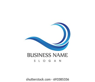 Water Wave Splash Logo Design