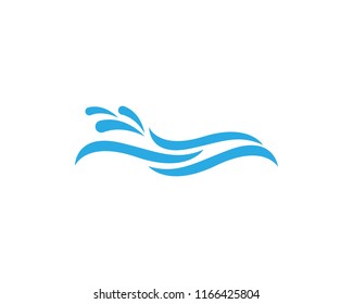 Plantilla vectorial del logotipo de salpicadura de onda de agua