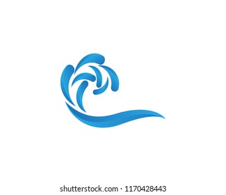 Water Wave Splash Logo Vector Template Stock Vector (Royalty Free ...