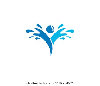 Water Wave splash symbol and icon Logo Template