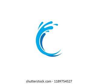 Water Wave splash symbol and icon Logo Template