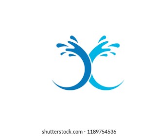 Water Wave splash symbol and icon Logo Template