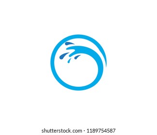 Water Wave splash symbol and icon Logo Template