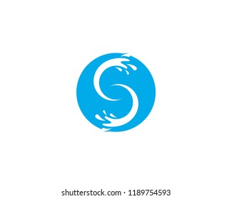Water Wave splash symbol and icon Logo Template