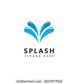 Water wave Splash symbol and icon Logo Template vector