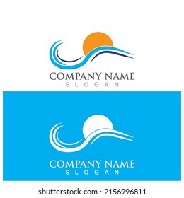 diseño de ilustraciones vectoriales de iconos de onda de agua