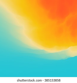 Water Wave. Water Surface. Nature background. Modern pattern. Vector Illustration For Your Design. Flowing Background With Halftone. 