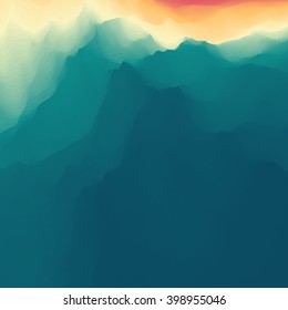 Water Wave. Water Surface. Nature background. Modern pattern. Vector Illustration For Your Design. Flowing Background With Halftone.