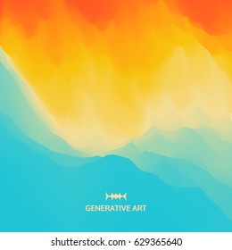 Water wave. Water surface. Nature background. Vector illustration for your design. Flowing background.