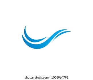 Water Wave symbol and icon Logo Template vector