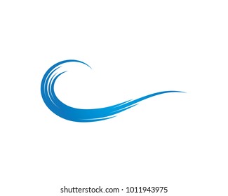 Water Wave symbol and icon Logo Template vector