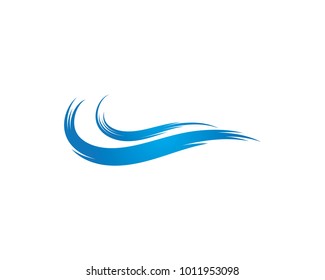 Water Wave symbol and icon Logo Template vector