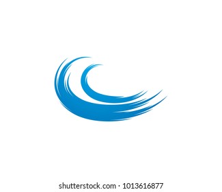 Water Wave symbol and icon Logo Template vector
