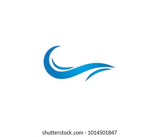 Water Wave symbol and icon Logo Template vector