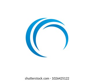 Water Wave symbol and icon Logo Template vector