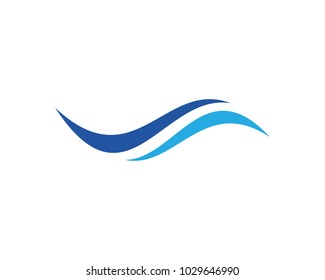 Water Wave symbol and icon Logo Template vector