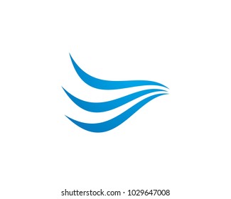 Water Wave symbol and icon Logo Template vector