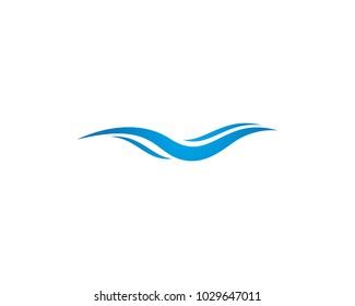 Water Wave symbol and icon Logo Template vector