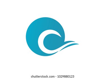 Water Wave symbol and icon Logo Template vector