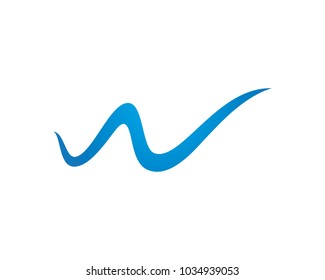 Water Wave symbol and icon Logo Template vector