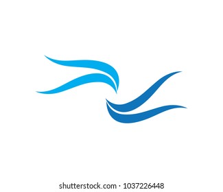 Water Wave symbol and icon Logo Template vector
