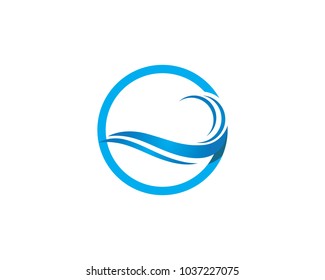 Water Wave symbol and icon Logo Template vector