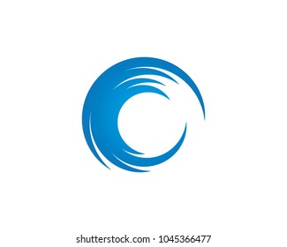 Water Wave symbol and icon Logo Template vector