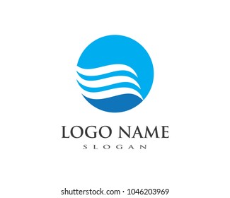 Water Wave symbol and icon Logo Template vector