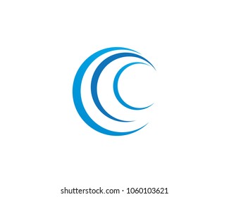 Water Wave symbol and icon Logo Template vector