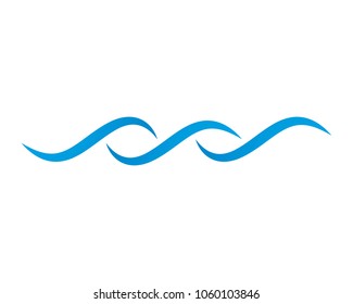 Water Wave symbol and icon Logo Template vector