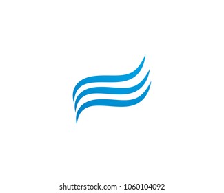 Water Wave symbol and icon Logo Template vector
