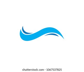 Water Wave symbol and icon Logo Template vector