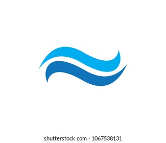 Water Wave symbol and icon Logo Template vector