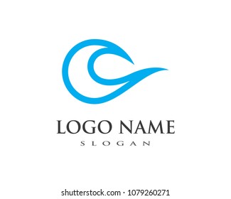 Water Wave symbol and icon Logo Template vector