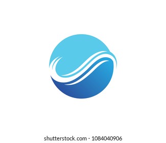 Water Wave symbol and icon Logo Template vector
