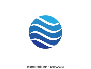 Water Wave symbol and icon Logo