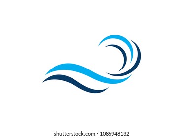 Water Wave symbol and icon Logo
