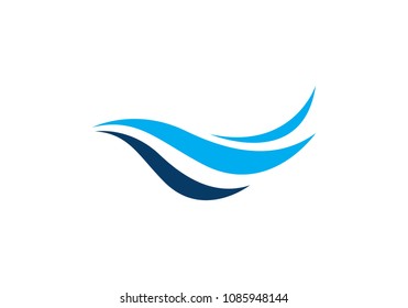 Water Wave symbol and icon Logo
