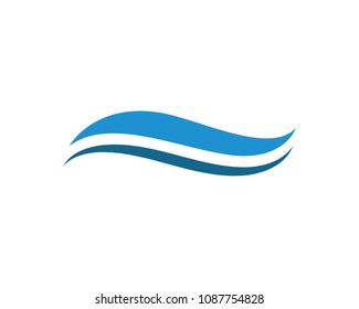 Water Wave symbol and icon Logo Template vector